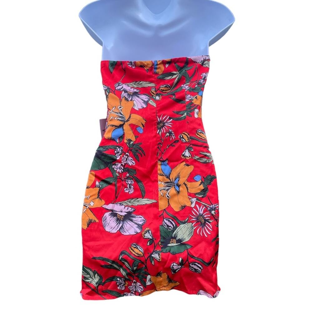 NWT superdown irene strapless floral mini dress - Picture 3 of 7